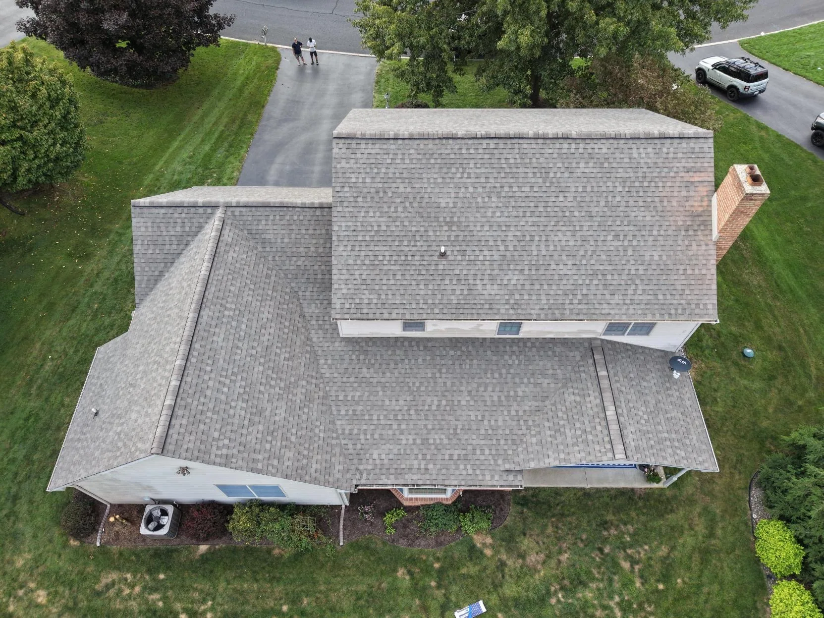 Roof and rear of a residential home