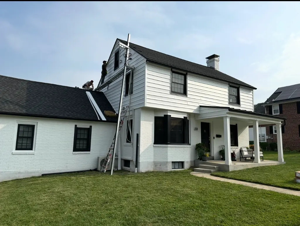 Siding on a residential exterior